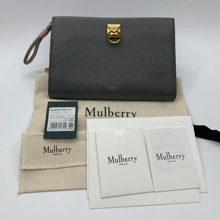 [BUNJANG] Mulberry Iris Chain Wallet Charcoal / 267001299 멀버리 아이리스 체인 지갑 차콜