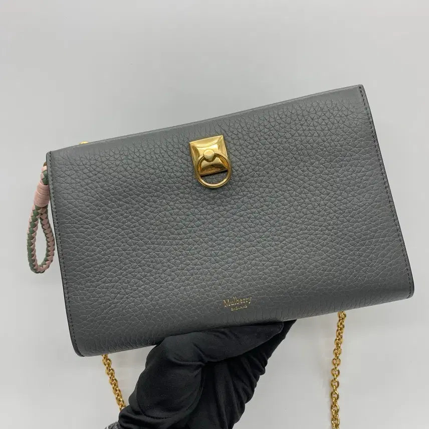 [BUNJANG] Mulberry Iris Chain Wallet Charcoal / 267001299 멀버리 아이리스 체인 지갑 차콜