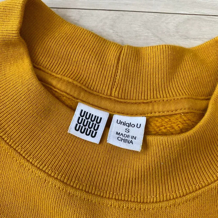 [BUNJANG] Uniqlo U Crewneck Sweatshirt Mustard S / 유니클로 U 맨투맨 머스타드 S