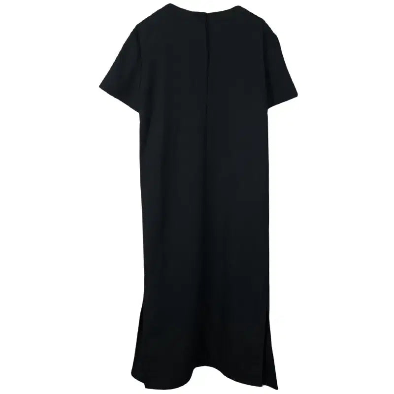 [BUNJANG] RECTO Short Sleeve Long Dress Black (Women&