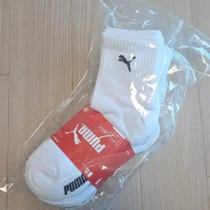 [BUNJANG] Puma White Socks (8 Pairs) / 퓨마 양말