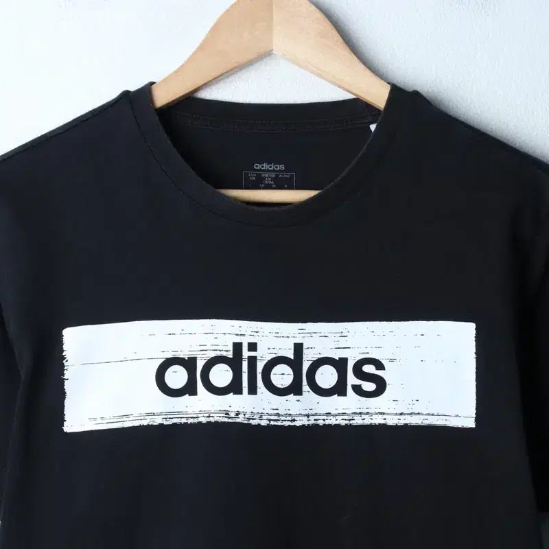 [BUNJANG] Adidas Big Logo Short Sleeve T-Shirt Black Old School / (L) 아디다스 반팔 티셔츠 빅로고 블랙 올드스쿨-18672