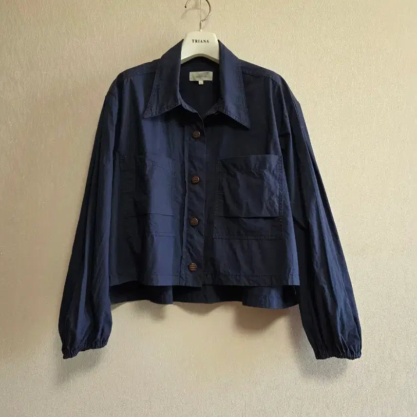 [BUNJANG] Celebshop Navy Cropped Jacket / 셀렙샵 네이비 크롭 자켓