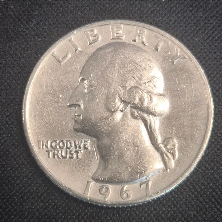 [BUNJANG] 1967 United States Quarter Dollar Coin / 1967년 미국 쿼터달러 동전 [EP. 2509]