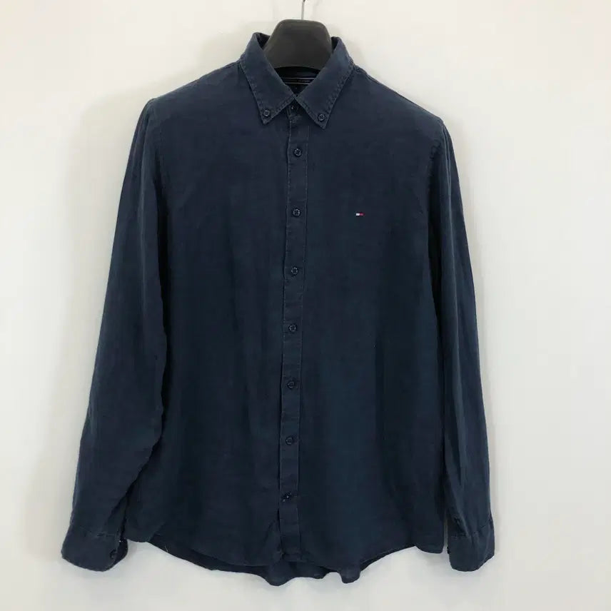 [BUNJANG] Tommy Hilfiger Premium Linen Shirt Navy M / 타미힐피거 프리미엄 린넨셔츠 M