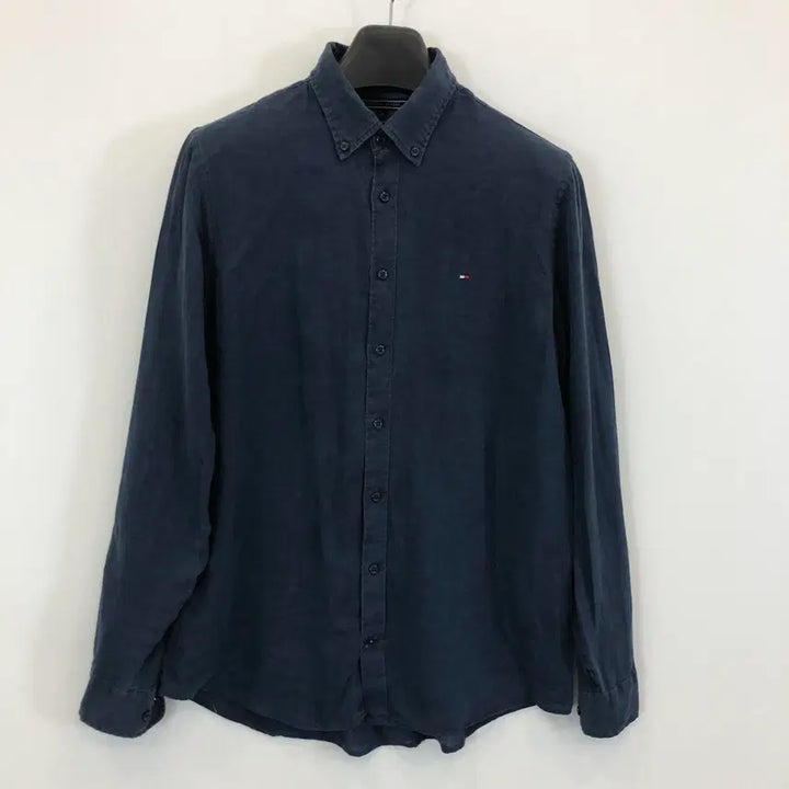 [BUNJANG] Tommy Hilfiger Premium Linen Shirt Navy M / 타미힐피거 프리미엄 린넨셔츠 M