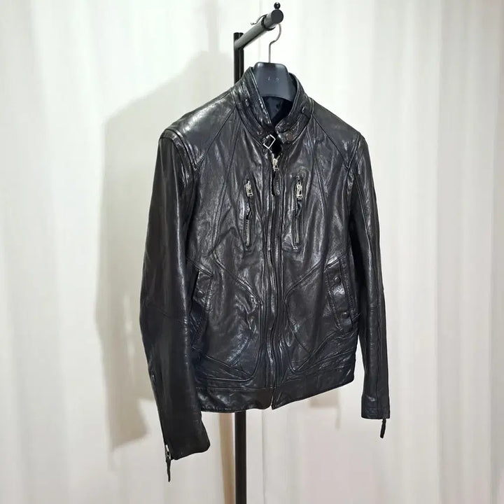 [BUNJANG] Italian Lambskin Single Jacket 95-100 / (택포) 이태리 램스킨 절개 싱글자켓 95-100 B844