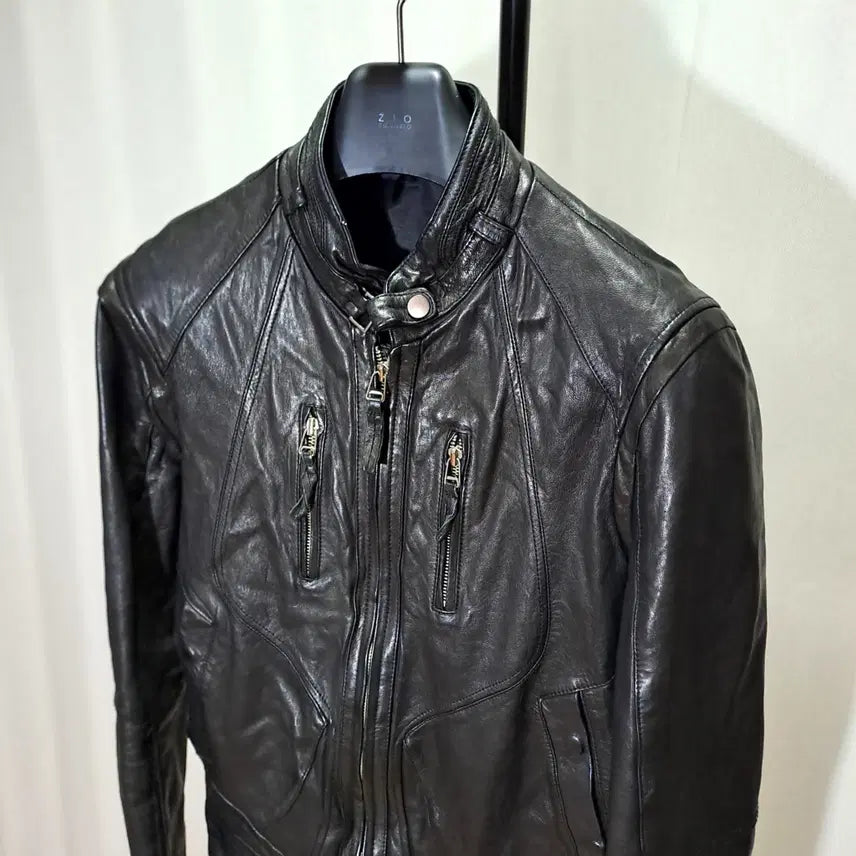 [BUNJANG] Italian Lambskin Single Jacket 95-100 / (택포) 이태리 램스킨 절개 싱글자켓 95-100 B844