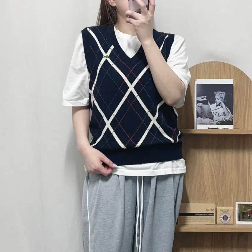 [BUNJANG] Lacoste Deep Navy Knit Vest (Size 95) / [정품] 라코스테 딥네이비 니트조끼 [ 95 ]