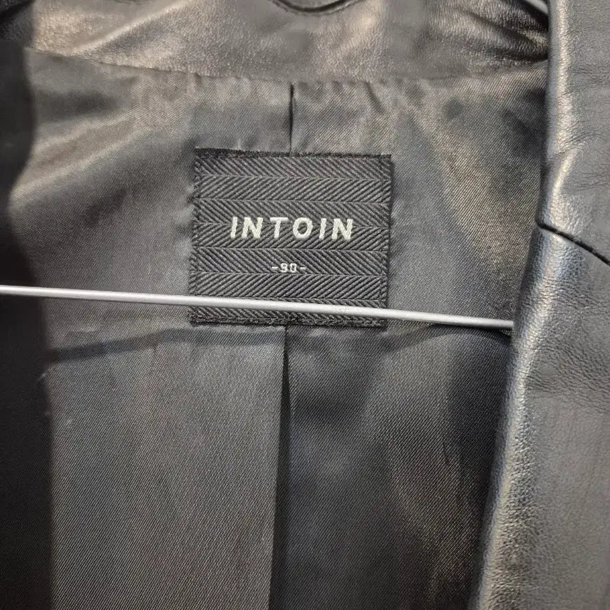[BUNJANG] INTOIN Black Genuine Leather Jacket / INTOIN 인토인 블랙 양가죽 자켓