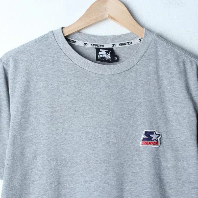 [BUNJANG] Starter Short Sleeve T-Shirt Small Logo Grey Old School / (M-L) 스타터 반팔 티셔츠 스몰로고 그레이 올드스쿨-18677