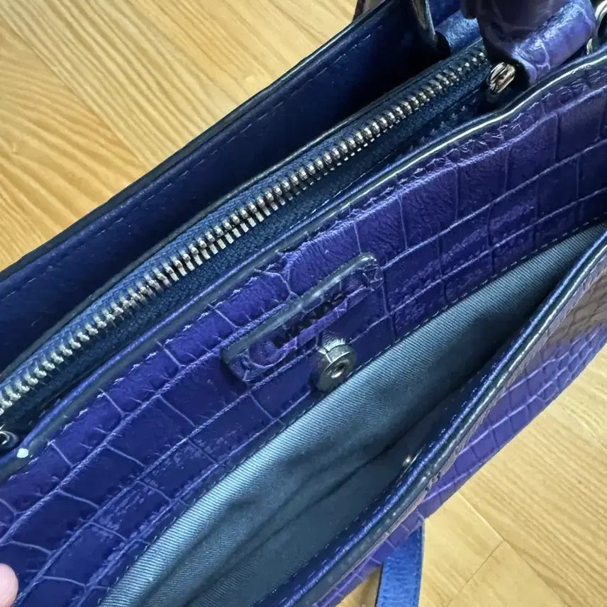 [BUNJANG] Manas Italian Leather Crocodile Pattern Tote Bag / 마나스(이탈리아 브랜드) 소가죽 토트백