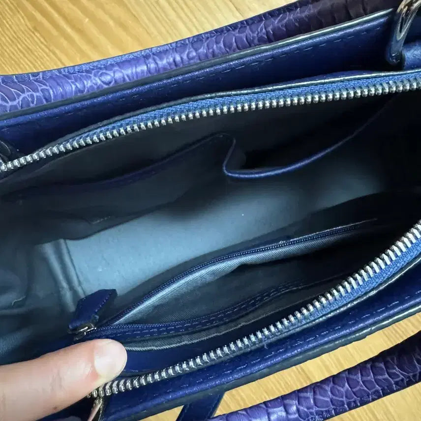 [BUNJANG] Manas Italian Leather Crocodile Pattern Tote Bag / 마나스(이탈리아 브랜드) 소가죽 토트백