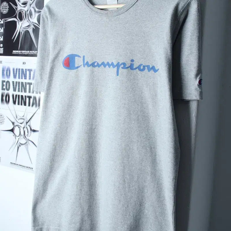 [BUNJANG] Champion Reverse Weave T-Shirt Grey Old School / (M-L) 챔피온 반팔 티셔츠 리버스위브 그레이 올드스쿨-18678
