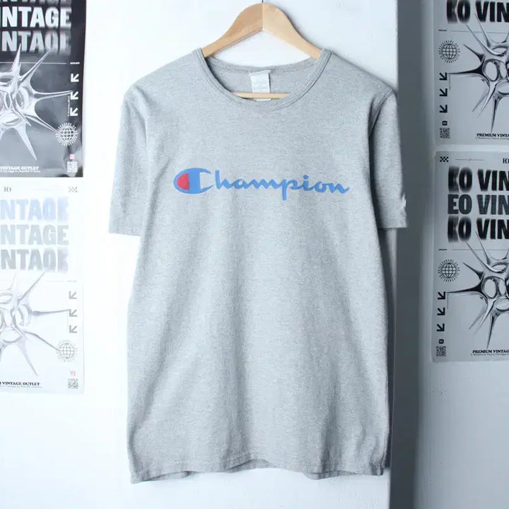 [BUNJANG] Champion Reverse Weave T-Shirt Grey Old School / (M-L) 챔피온 반팔 티셔츠 리버스위브 그레이 올드스쿨-18678