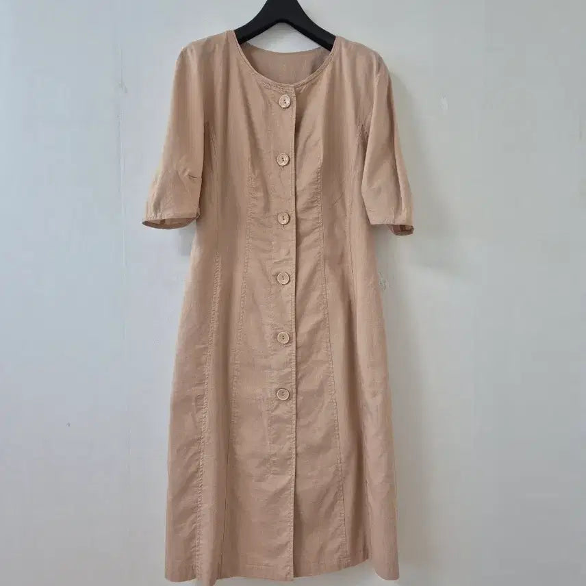 [BUNJANG] CC Collect Button Dress Beige / CC컬렉트 버튼 원피스