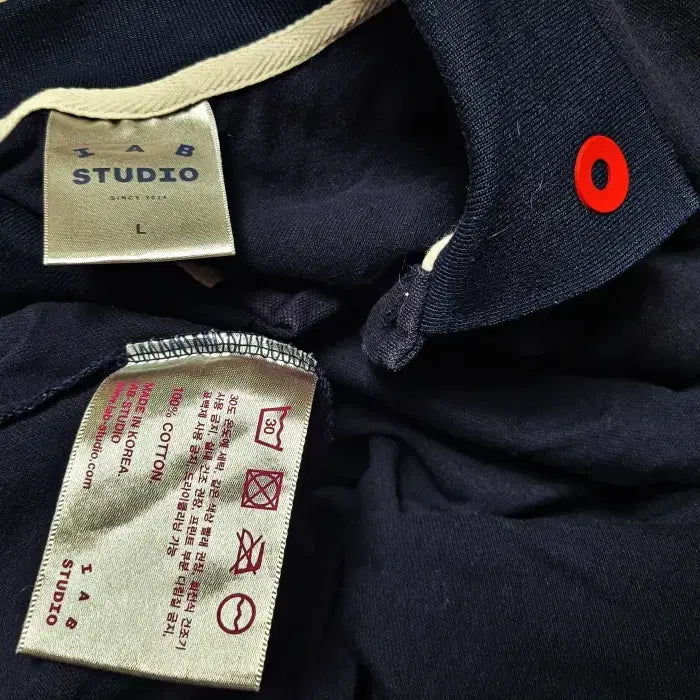[BUNJANG] ieabstudio x Hyundai Mobis Navy Short-Sleeve Polo Shirt L / 아이앱스튜디오 네이비 반팔카라티 L 폴1328