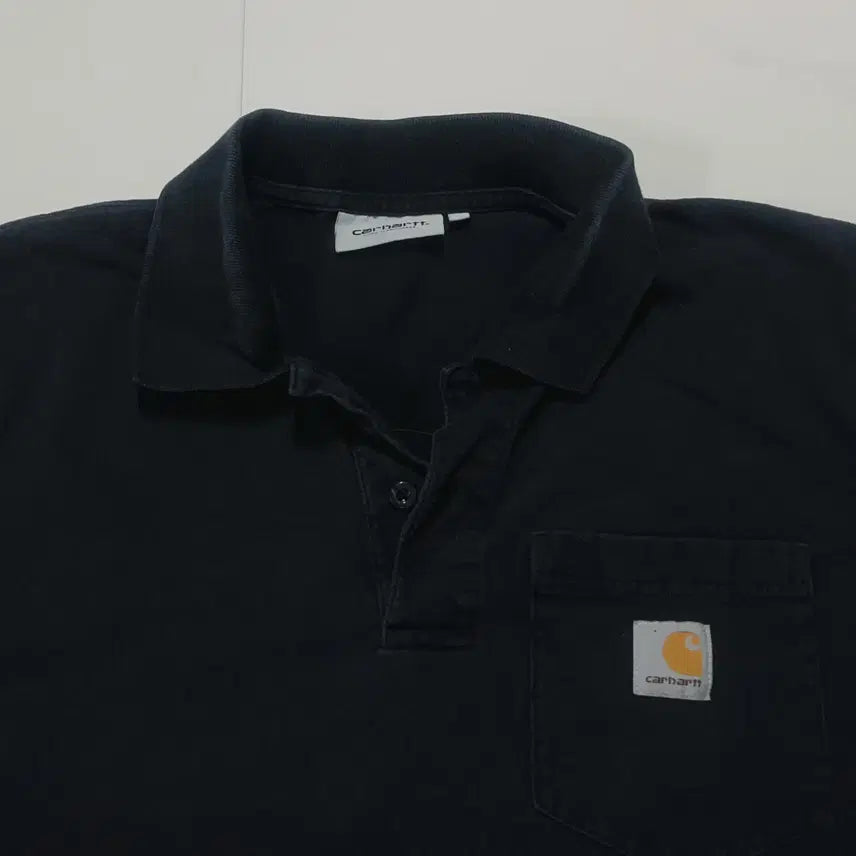[BUNJANG] Carhartt Black Pocket Polo T-Shirt - Medium / [정품] 칼하트 블랙 포켓 카라 반팔티 [ M ]