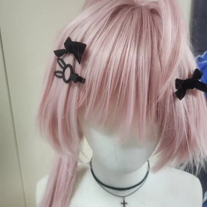 [BUNJANG] Pink Wig with Clip-in Extensions / 분홍색 핑크색 핑크 가발 달비 코스프레 헤어