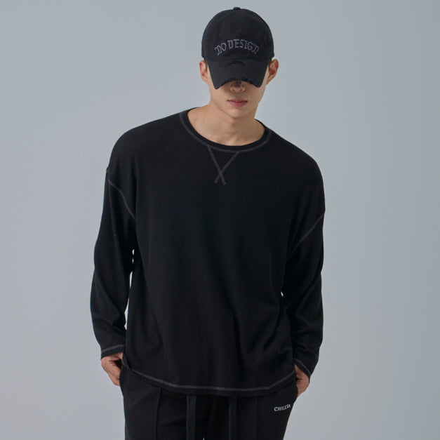 [BUNJANG] CHILLSA Waffle Over Fit Long Sleeve / [CHILLSA] Waffle Over Fit Long Sleeve