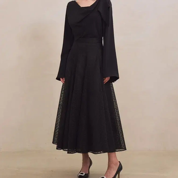 [BUNJANG] GRACE U Joanna Lace Long Skirt Black / GRACE U - Joanna Lace Skirt (Black)