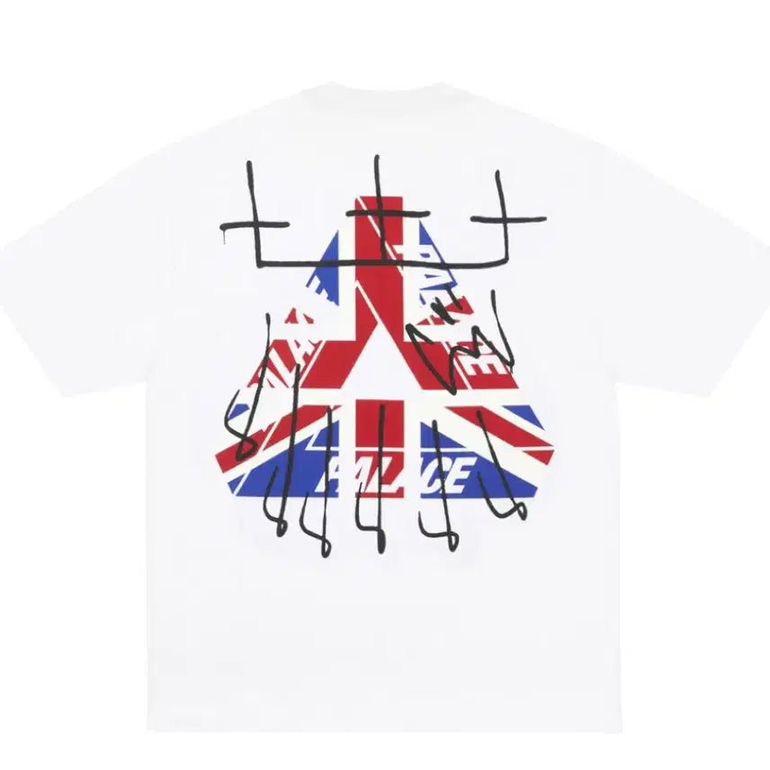 [BUNJANG] Palace King Tri Ferg T-Shirt White M / 팔라스 킹 트라이 반팔 티셔츠 화이트 M