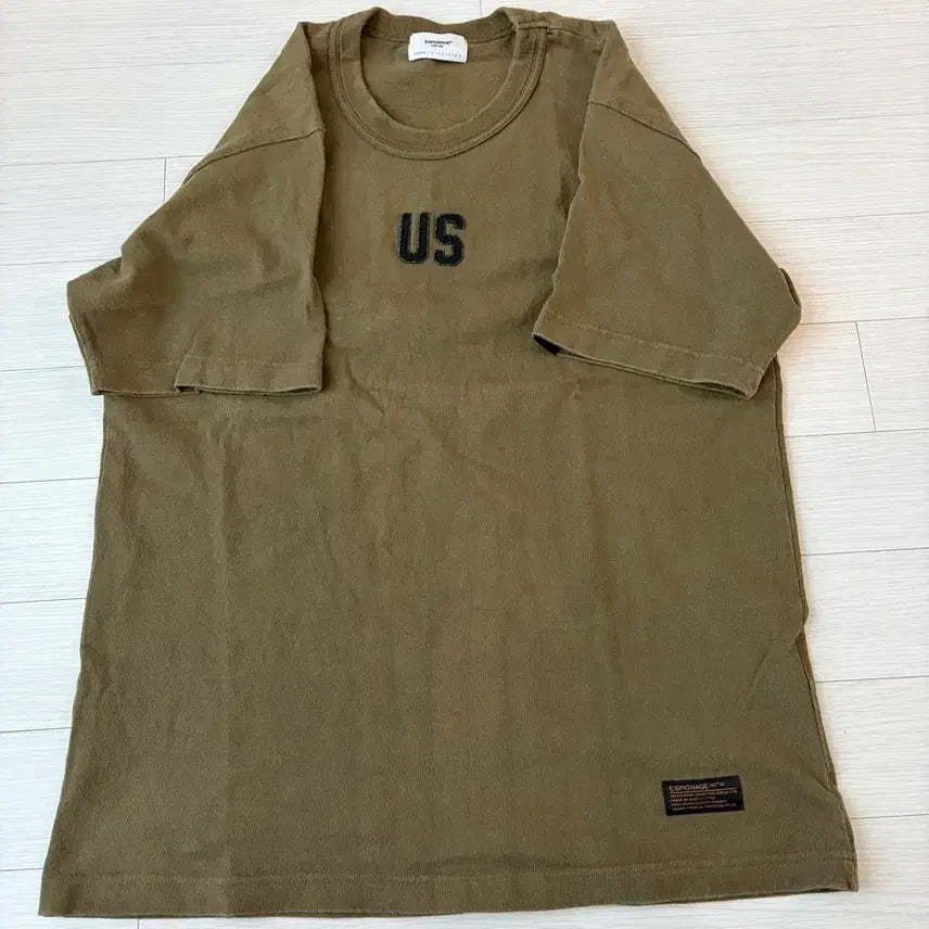 [BUNJANG] Espionage Khaki T-Shirt / 에스피오나지 카키색 반팔티