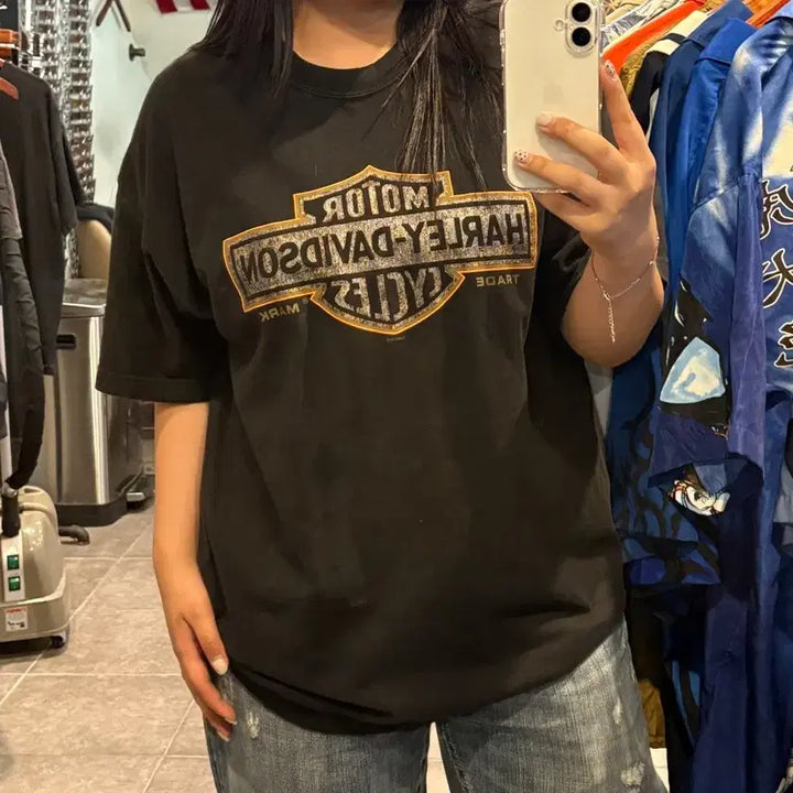 [BUNJANG] Harley Davidson Short Sleeve T-Shirt Black XL / [NO.9] 할리 데이비슨 반팔 티셔츠 검정