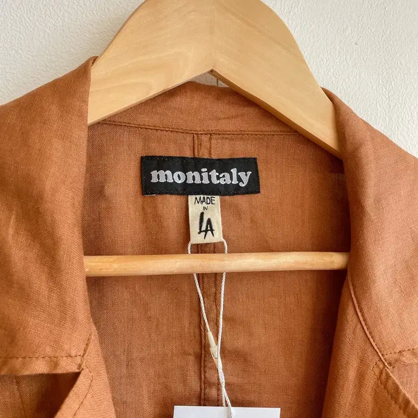 [BUNJANG] Monitaly Linen Jacket Brown / 모니탈리 린넨 자켓