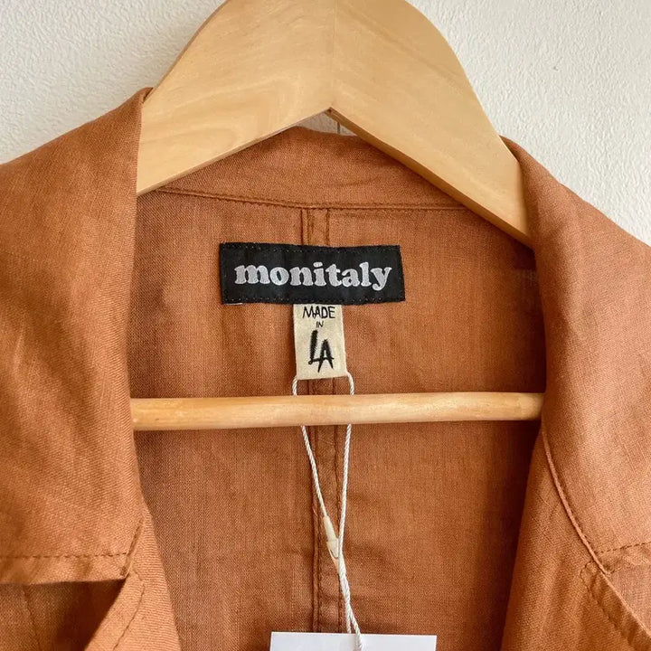 [BUNJANG] Monitaly Linen Jacket Brown / 모니탈리 린넨 자켓