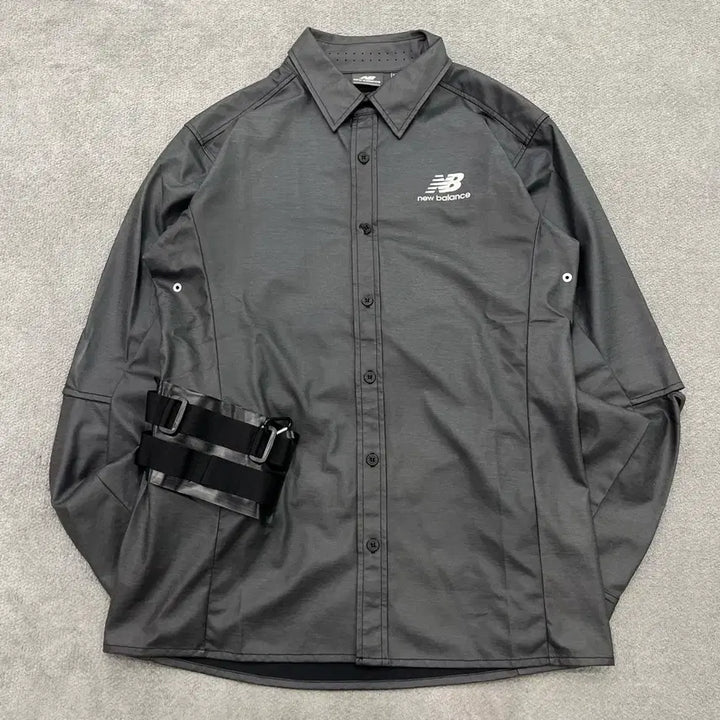 [BUNJANG] New Balance M Cotton Button-Up Shirt / M 뉴발란스 라미코팅 버튼업 셔츠