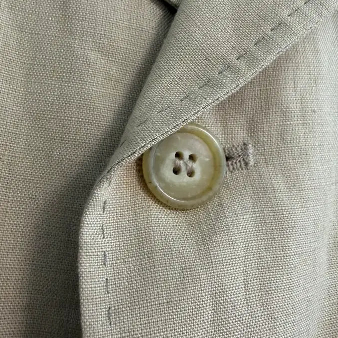 [BUNJANG] Mila Schon 100% Linen Pocket Tailored Jacket Beige / Mila Schon 밀라숀 리넨 100% 사파리 자켓 (50, 105)