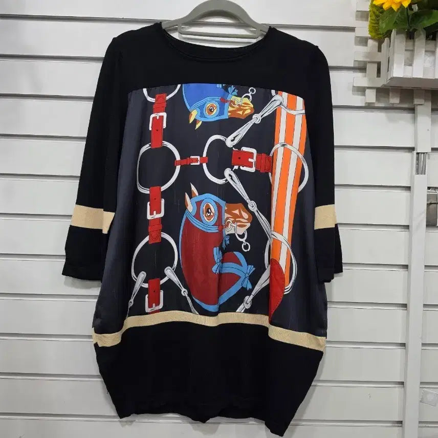 [BUNJANG] Unique Pattern Knit Blouse / 