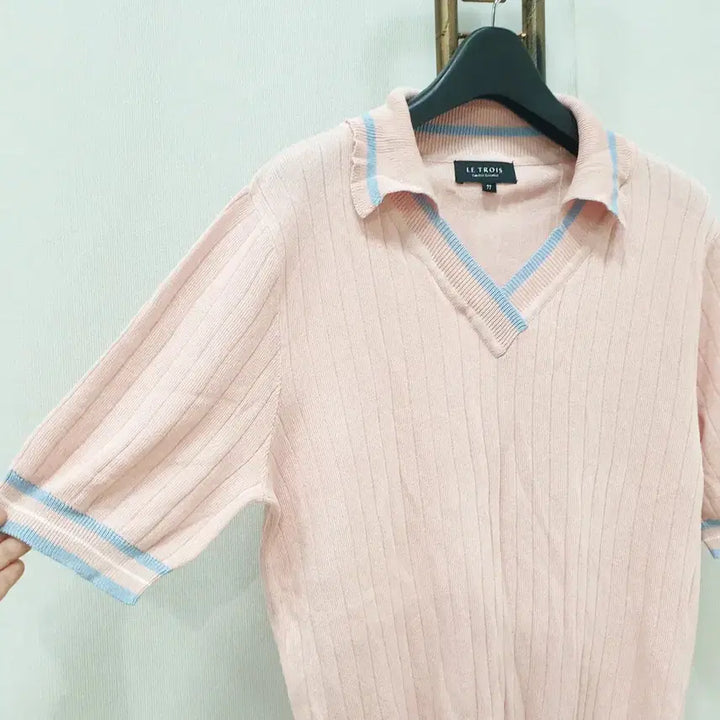 [BUNJANG] LE TROIS Summer Short-Sleeve Knit Top (Size 77) / (JJ30055)르투아 썸머 반팔 니트 77
