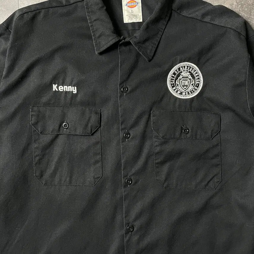 [BUNJANG] Dickies Vintage Black Flap Pocket Work Shirt A00910 / DICKIES 디키즈 빈티지 블랙 플랩포켓 워크 셔츠 A00910
