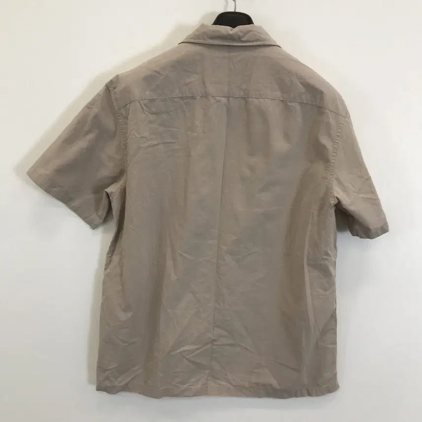 [BUNJANG] Rogas Dias Seersucker Open Collar Short Sleeve Shirt / 로가디스 시어서커 오픈카라 반팔셔츠 [100]