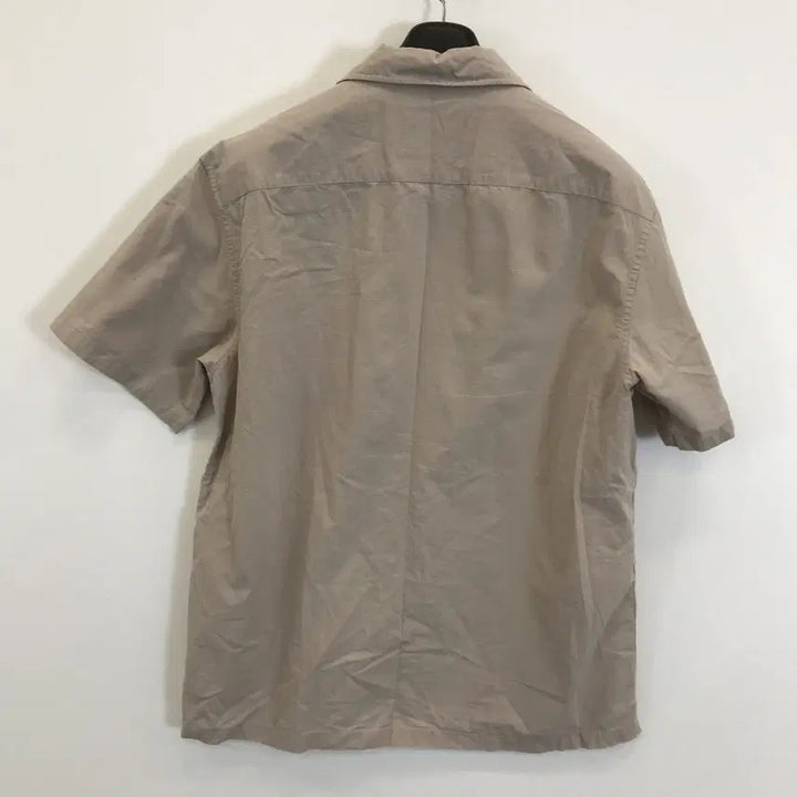 [BUNJANG] Rogas Dias Seersucker Open Collar Short Sleeve Shirt / 로가디스 시어서커 오픈카라 반팔셔츠 [100]