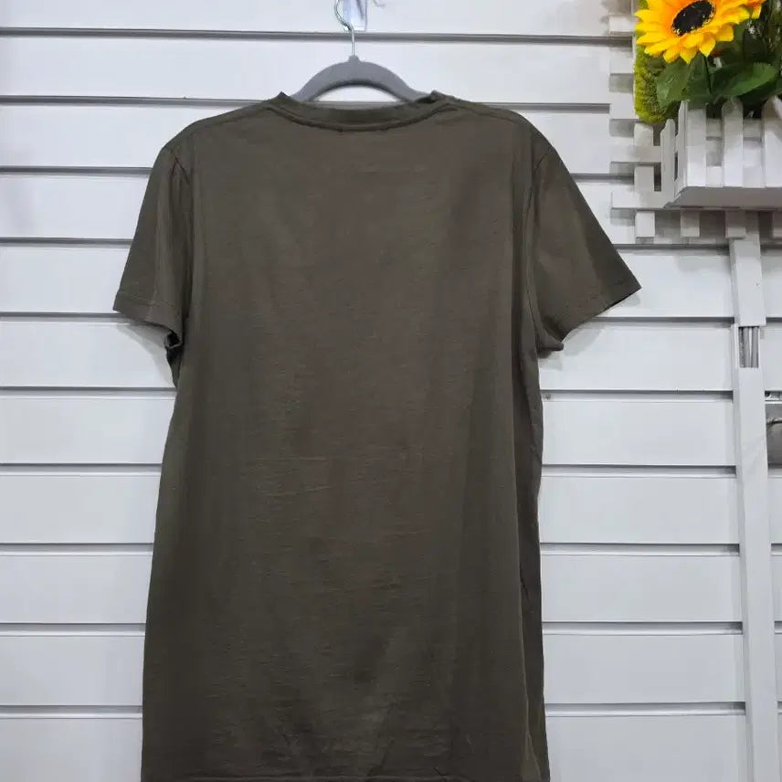 [BUNJANG] Balmain Paris Logo Khaki Short Sleeve T-Shirt / 