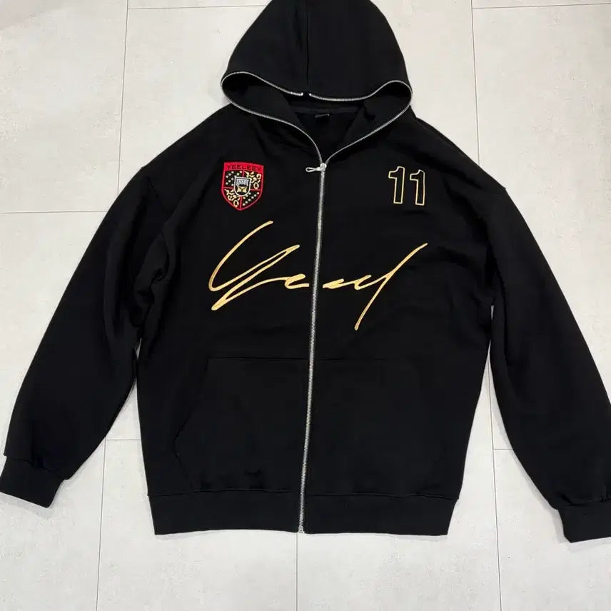 [BUNJANG] Y.I.E.L Signature Oversized Zip-Up Black / 와이이이엘 SIGNATURE OVERSIZED ZIP-UP BLACK
