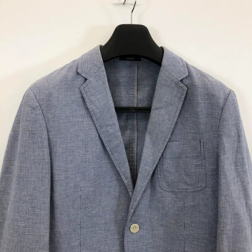 [BUNJANG] Hazzys Linen Blend Gingham Jacket Size 100 / 헤지스 린넨혼방 깅엄자켓 100