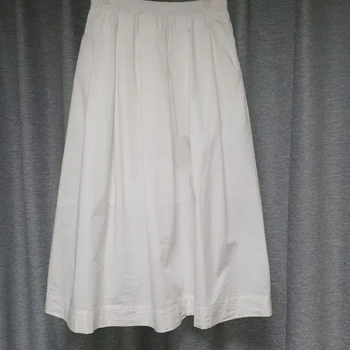 [BUNJANG] Lebetter White Midi-Long Skirt / lu better 르버터 여자 바스락 화이트 미디롱 스커트 f
