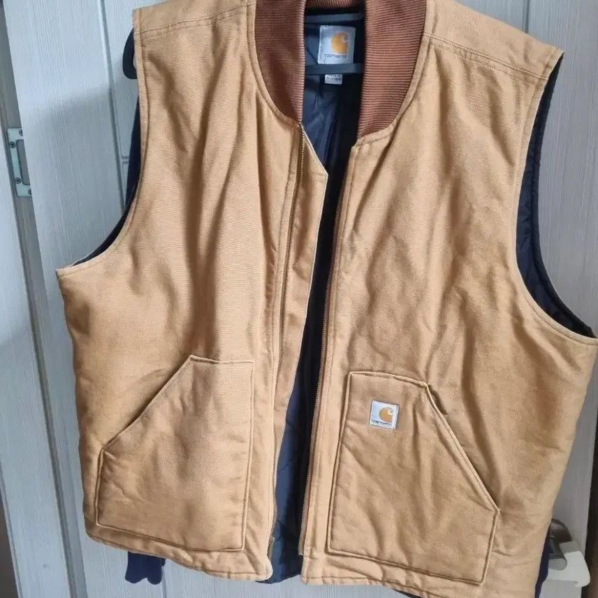 [BUNJANG] Carhartt Brown Quilted Vest XL / 칼하트 브라운 퀼팅 베스트 조끼 XL 사이즈