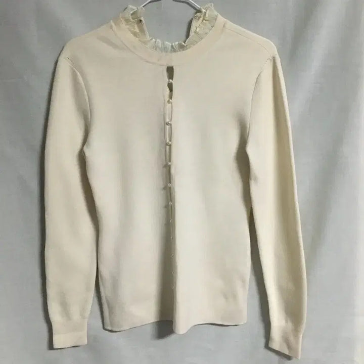 [BUNJANG] MICHAA Ivory Pearl Wool T-Shirt (Size 85) / MICHAA 미샤 아이보리 진주 울 티셔츠 (85)