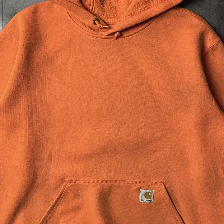 [BUNJANG] Carhartt Vintage Orange Fleece Hoodie / CARHARTT 칼하트 빈티지 오렌지 기모 후드티 A00912