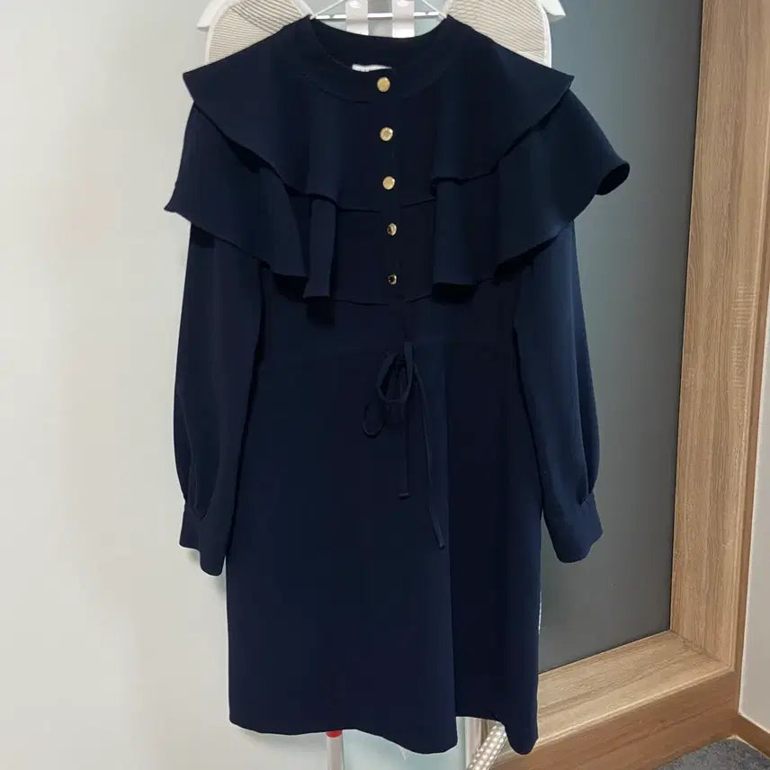 [BUNJANG] Sandro Cape Collar Dress / SANDRO 산드로 케이프 카라 드레스 원피스 (38)