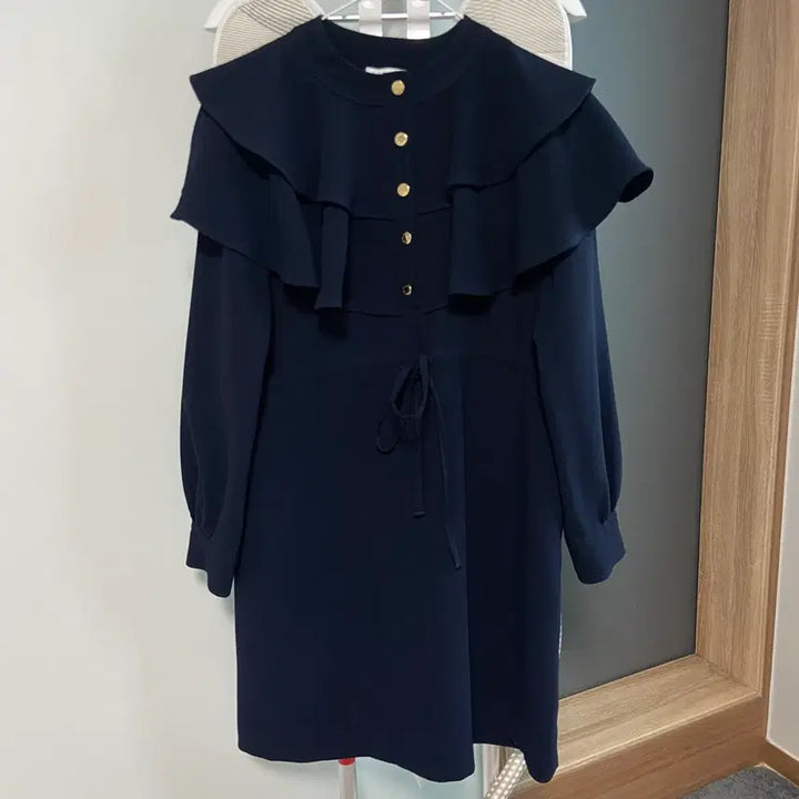 [BUNJANG] Sandro Cape Collar Dress / SANDRO 산드로 케이프 카라 드레스 원피스 (38)