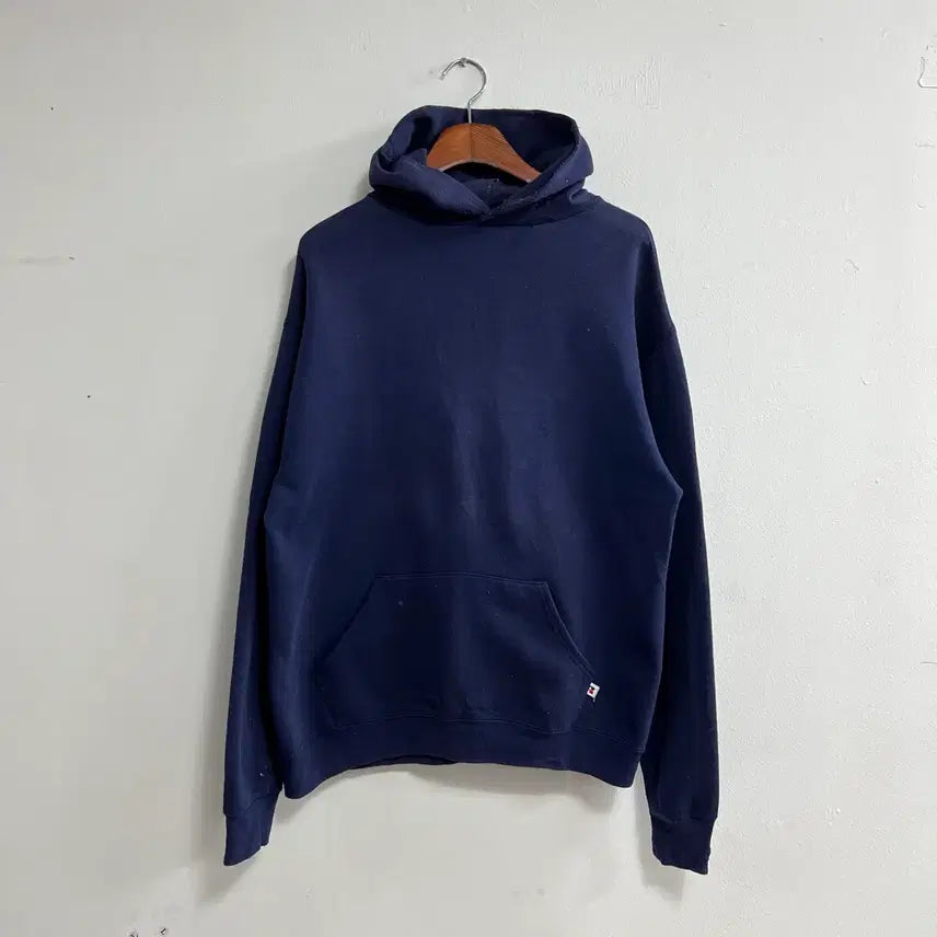 [BUNJANG] Vintage 90s Russell Athletic Navy Hoodie / 빈티지 90s 러셀 애슬레틱 네이비 후드티