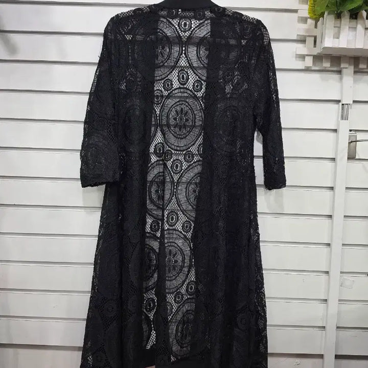 [BUNJANG] Black Lace Long Cardigan / 