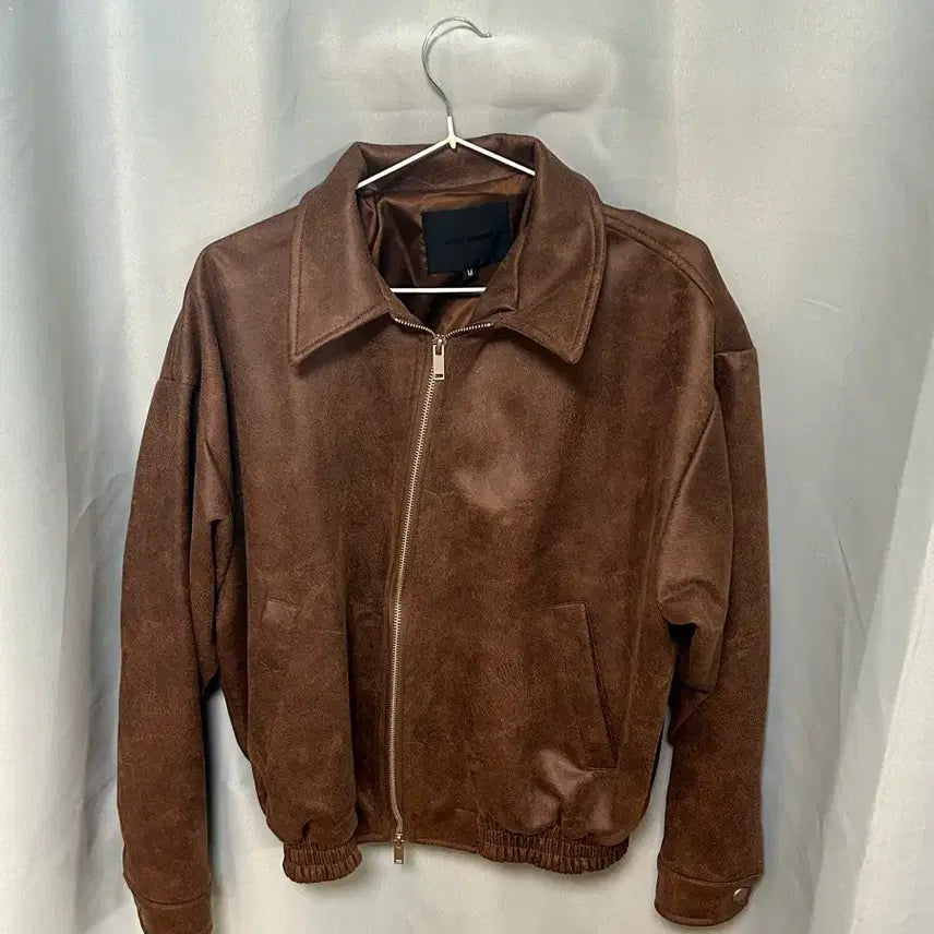 [BUNJANG] Black Moment Vegan Suede Zip-Up Jacket Brown / 블랙모먼트 비건 스웨이드 집업 자켓 브라운 판매합니다