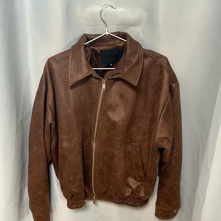 [BUNJANG] Black Moment Vegan Suede Zip-Up Jacket Brown / 블랙모먼트 비건 스웨이드 집업 자켓 브라운 판매합니다